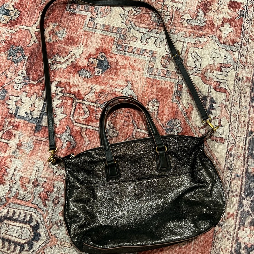 Navy Glittery Cross-Body Bag